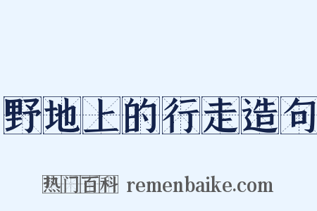 野地上的行走造句是什么意思的图片